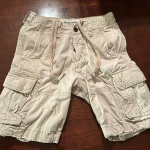 A&F cotton cargo shorts. Khaki cargo shorts. Size 28 waist